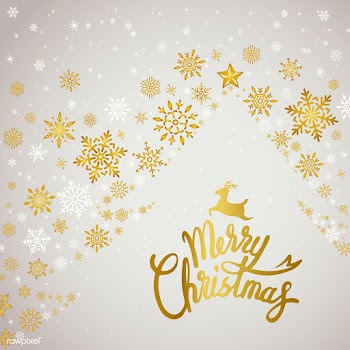 Merry Christmas typography design vector | Free stock vector - 511342