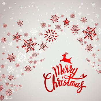 Merry Christmas typography design vector | Free stock vector - 511345