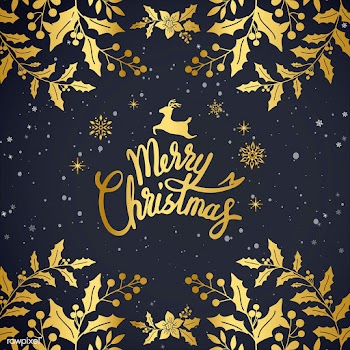 Merry Christmas typography design vector | Free stock vector - 511360