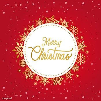 Merry Christmas typography design vector | Free stock vector - 511363