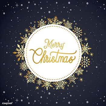 Merry Christmas typography design vector | Free stock vector - 511371