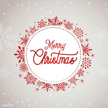 Merry Christmas typography design vector | Free stock vector - 511379