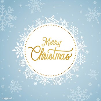 Merry Christmas typography design vector | Free stock vector - 511389