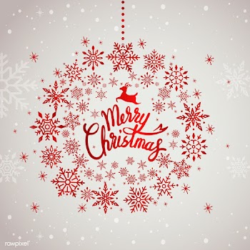 Merry Christmas typography design vector | Free stock vector - 511390