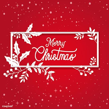 Merry Christmas typography design vector | Free stock vector - 511392