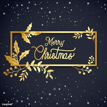 Merry Christmas typography design vector | Free stock vector - 511395