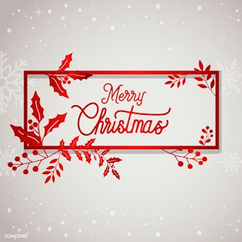 Merry Christmas typography design vector | Free stock vector - 511396