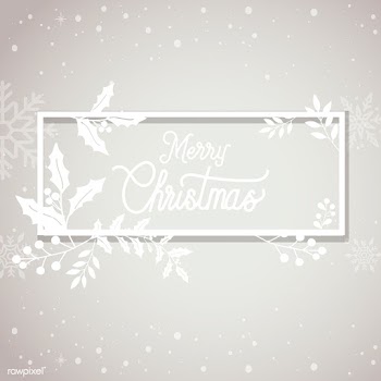 Merry Christmas typography design vector | Free stock vector - 511401