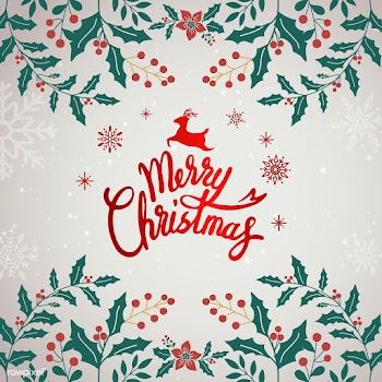 Merry Christmas typography design vector | Free stock vector - 511407