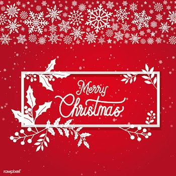 Merry Christmas typography design vector | Free stock vector - 511429