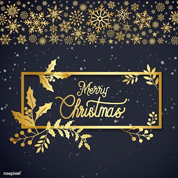 Merry Christmas typography design vector | Free stock vector - 511432