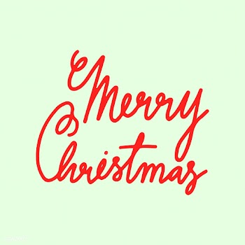 Merry Christmas typography in red | Free stock vector - 472368
