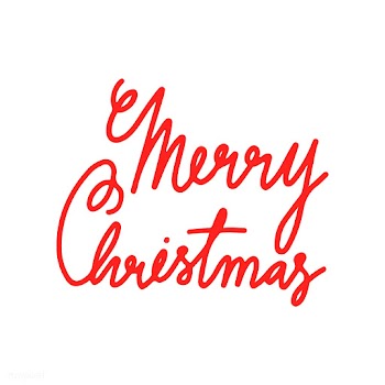 Merry Christmas typography in red | Free stock vector - 472443