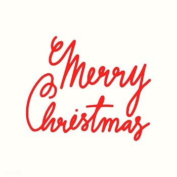 Merry Christmas typography in red | Free stock vector - 472510