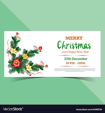 merry christmas vertical banner template