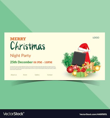 merry christmas vertical banner template