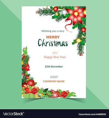merry christmas vertical banner template