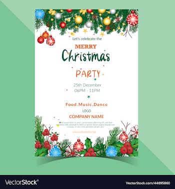 merry christmas vertical banner template