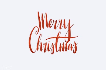 Merry Christmas watercolor typography vector | Free stock vector - 489292