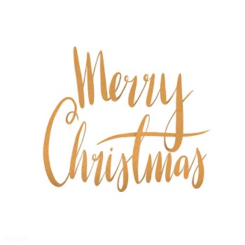 Merry Christmas watercolor typography vector | Free stock vector - 489364