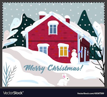 merry christmas with winter