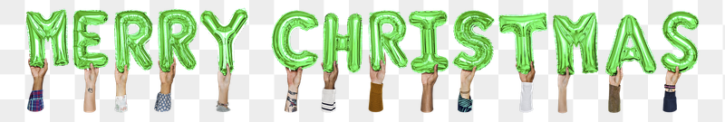 Merry Christmas word png, hands | Free PNG - rawpixel