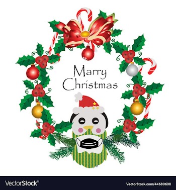 merry christmas wreath design
