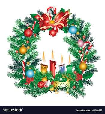 merry christmas wreath design
