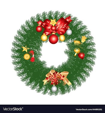 merry christmas wreath design transparent