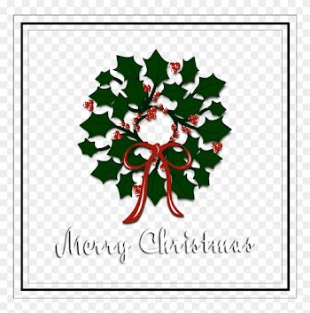 Merry Christmas Wreath Svg File Clipart - Scalable Vector Graphics