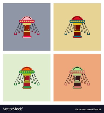 Merry-go-round collection vector image