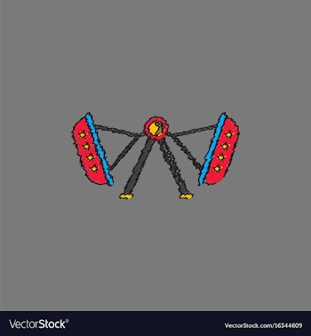 Merry-go-round icon in hatching style vector image