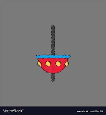 Merry-go-round icon in hatching style vector image