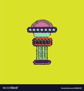 Merry-go-round icon in hatching style vector image