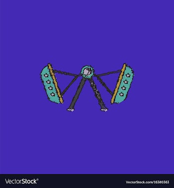 Merry-go-round icon in hatching style vector image