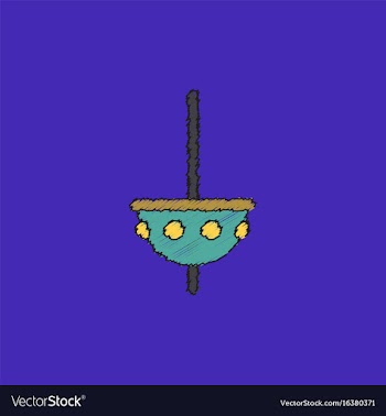 Merry-go-round icon in hatching style vector image