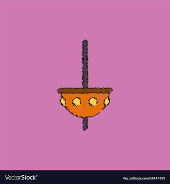 Merry-go-round icon in hatching style vector image