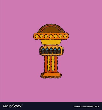 Merry-go-round icon in hatching style vector image