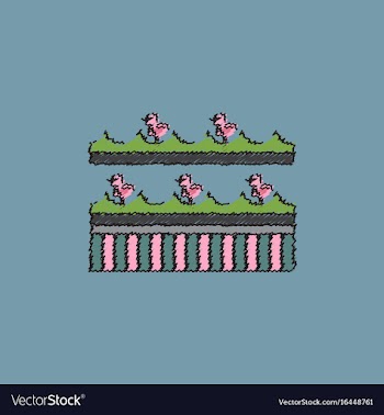 Merry-go-round icon in hatching style vector image