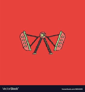 Merry-go-round icon in hatching style vector image