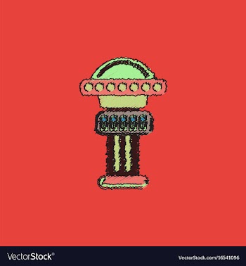 Merry-go-round icon in hatching style vector image