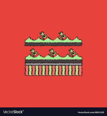 Merry-go-round icon in hatching style vector image