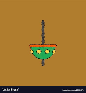 Merry-go-round icon in hatching style vector image