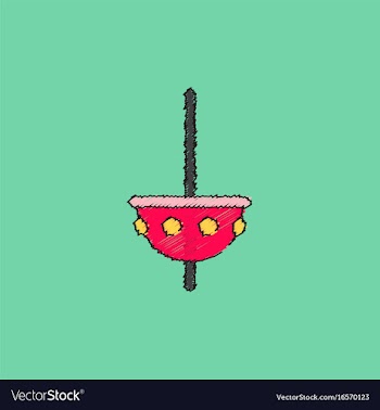 Merry-go-round icon in hatching style vector image
