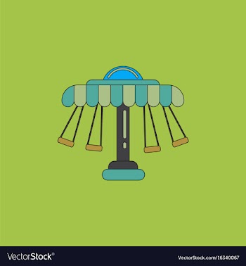 Merry-go-round icon vector image