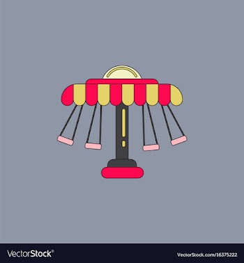 Merry-go-round icon vector image