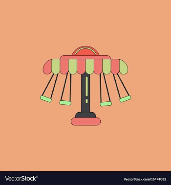 Merry-go-round icon vector image