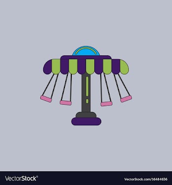 Merry-go-round icon vector image