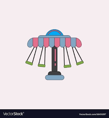 Merry-go-round icon vector image
