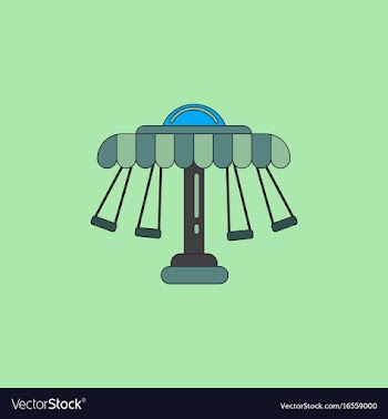 Merry-go-round icon vector image